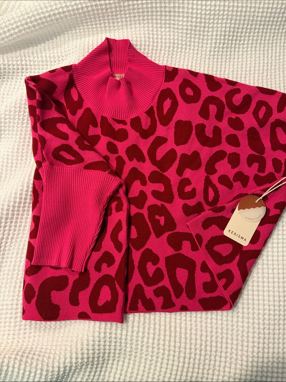 KERISMA Hot Pink & Red Bozoma Leopard Aja sweater